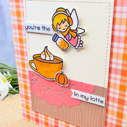 Fairy Pumpkin Spiced Latte Handmade Card-2