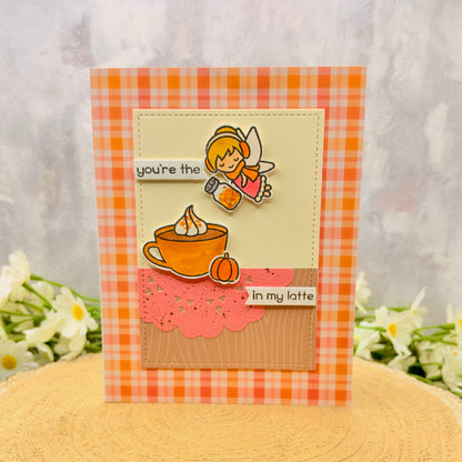 Fairy Pumpkin Spiced Latte Handmade Card