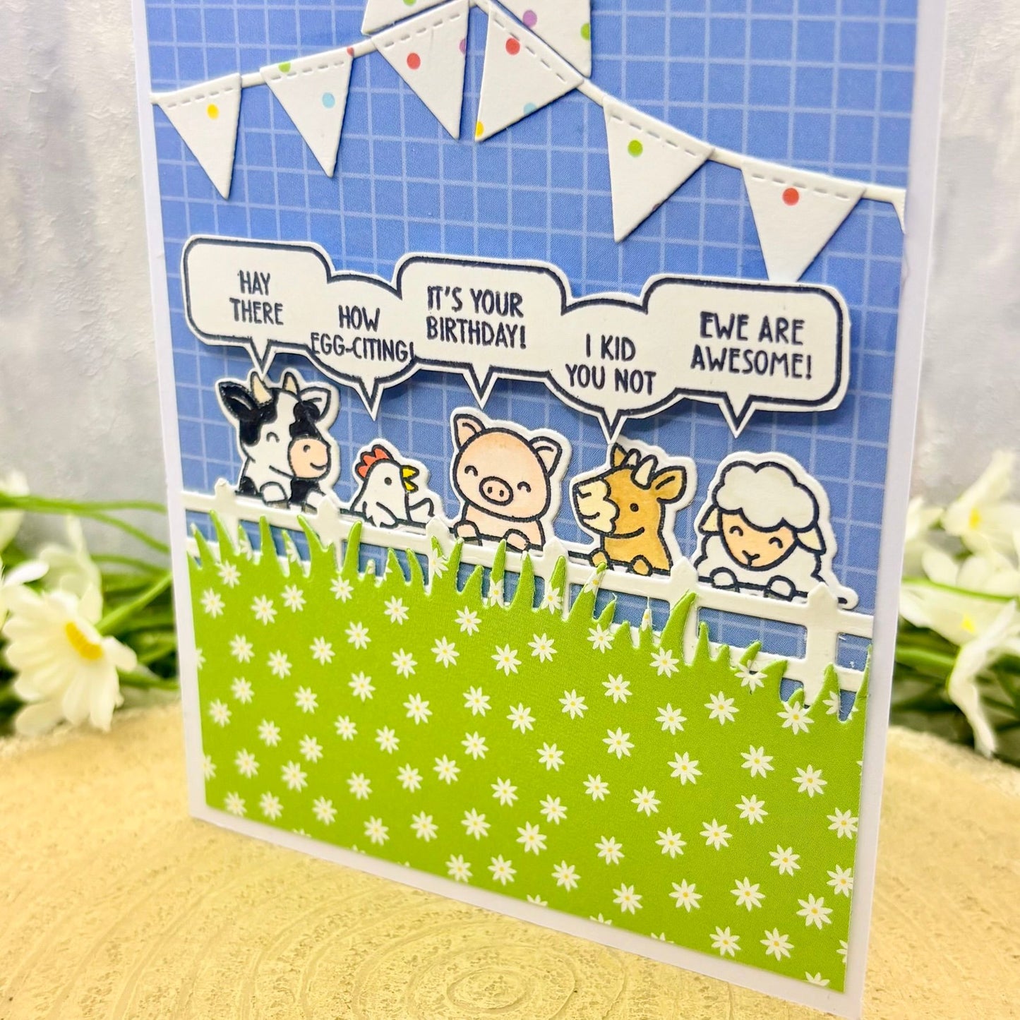 Farmyard Animal Quotes Handmade Birthday Card-2