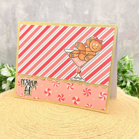 Festive AF Gingerbread Woman Christmas Card-1