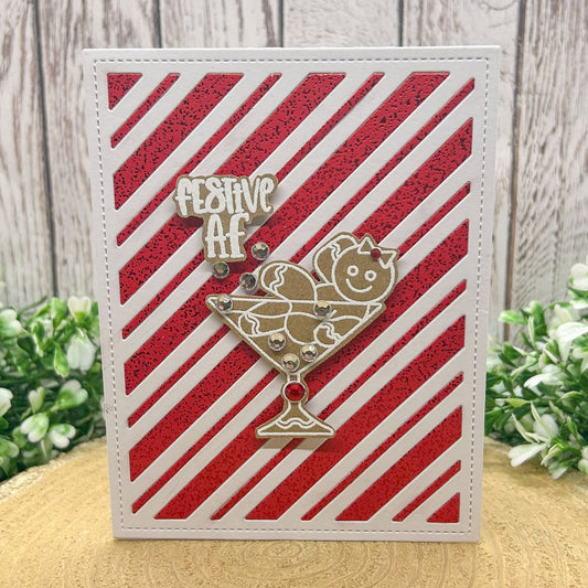 Festive As Fck Gingerbread Rude Handmade Christmas Card