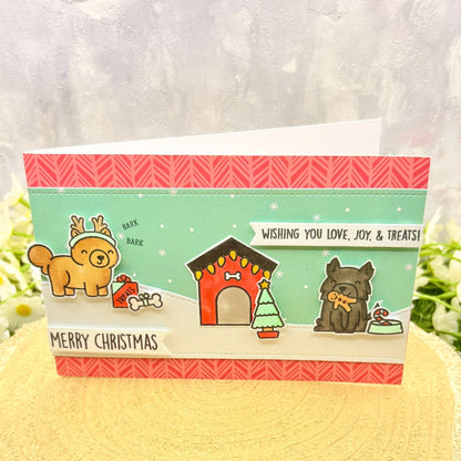 Festive Dogs Handmade Christmas Card-1