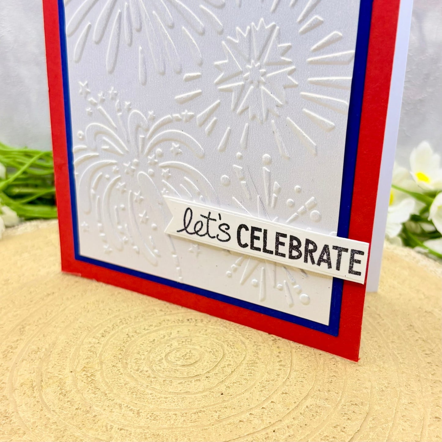 Fireworks Let's Celebrate Handmade Card-2