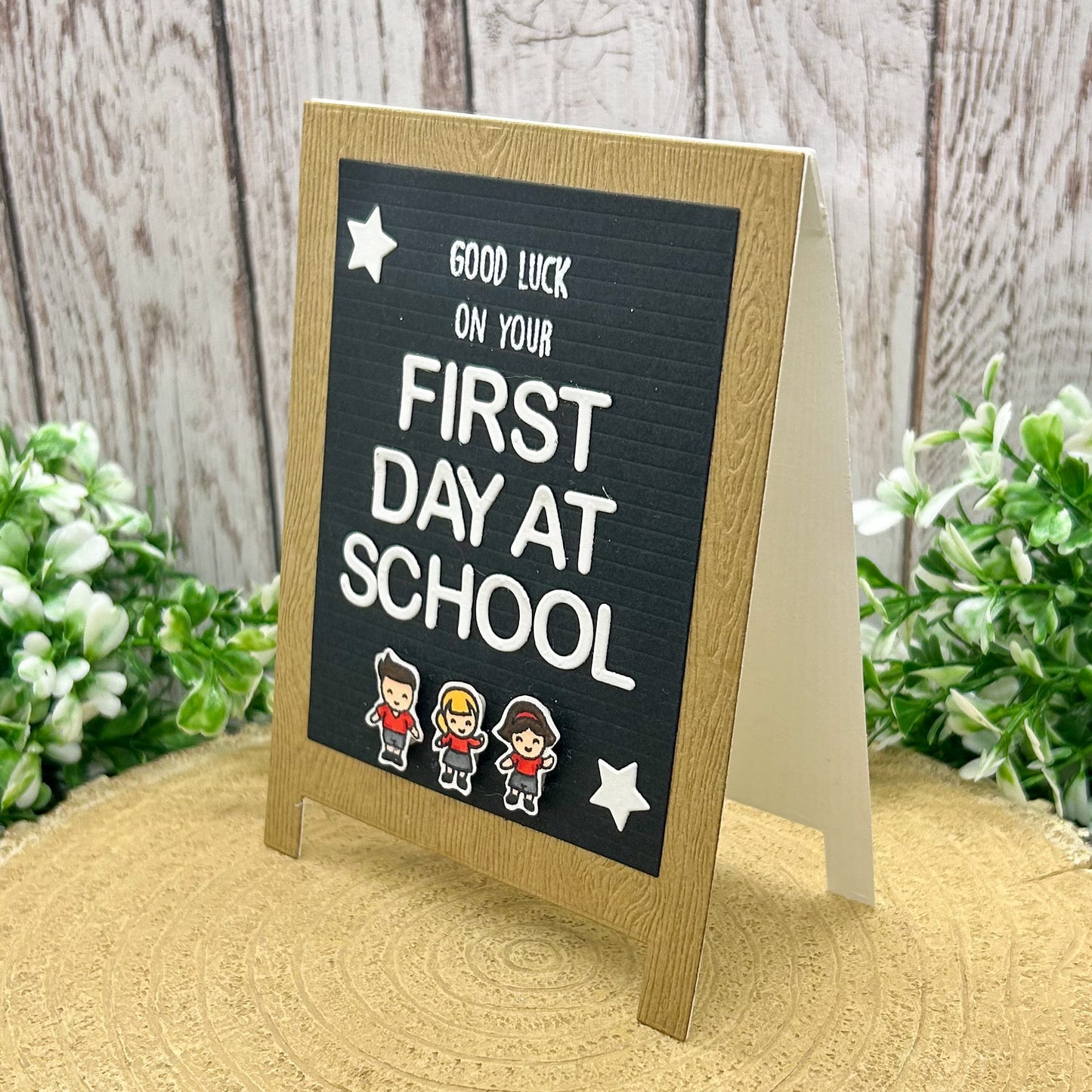 First Day At School Handmade Good Luck Card Card-1