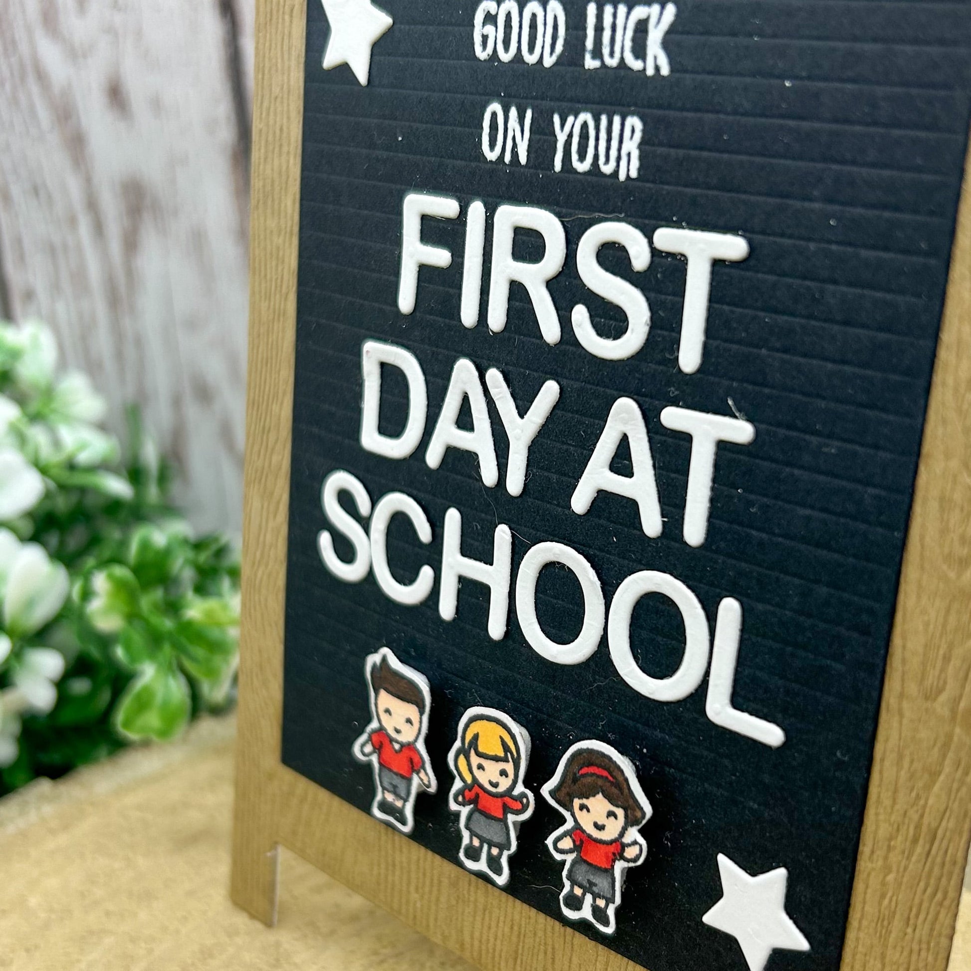 First Day At School Handmade Good Luck Card Card-2