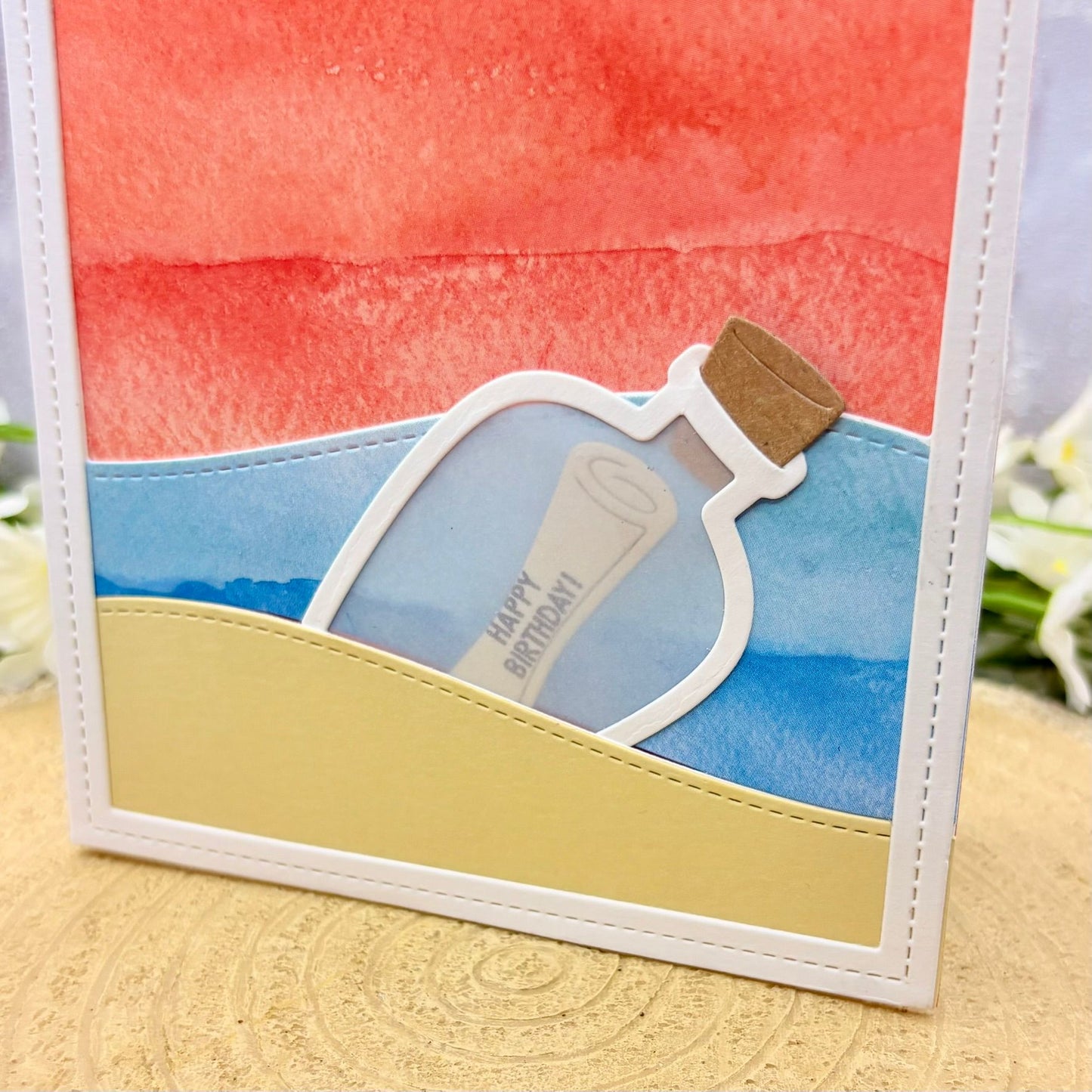 Floating By To Say Happy Birthday Handmade Card-2