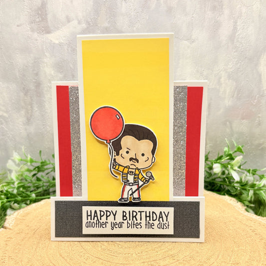 Freddie Singer Character Handmade Birthday Card