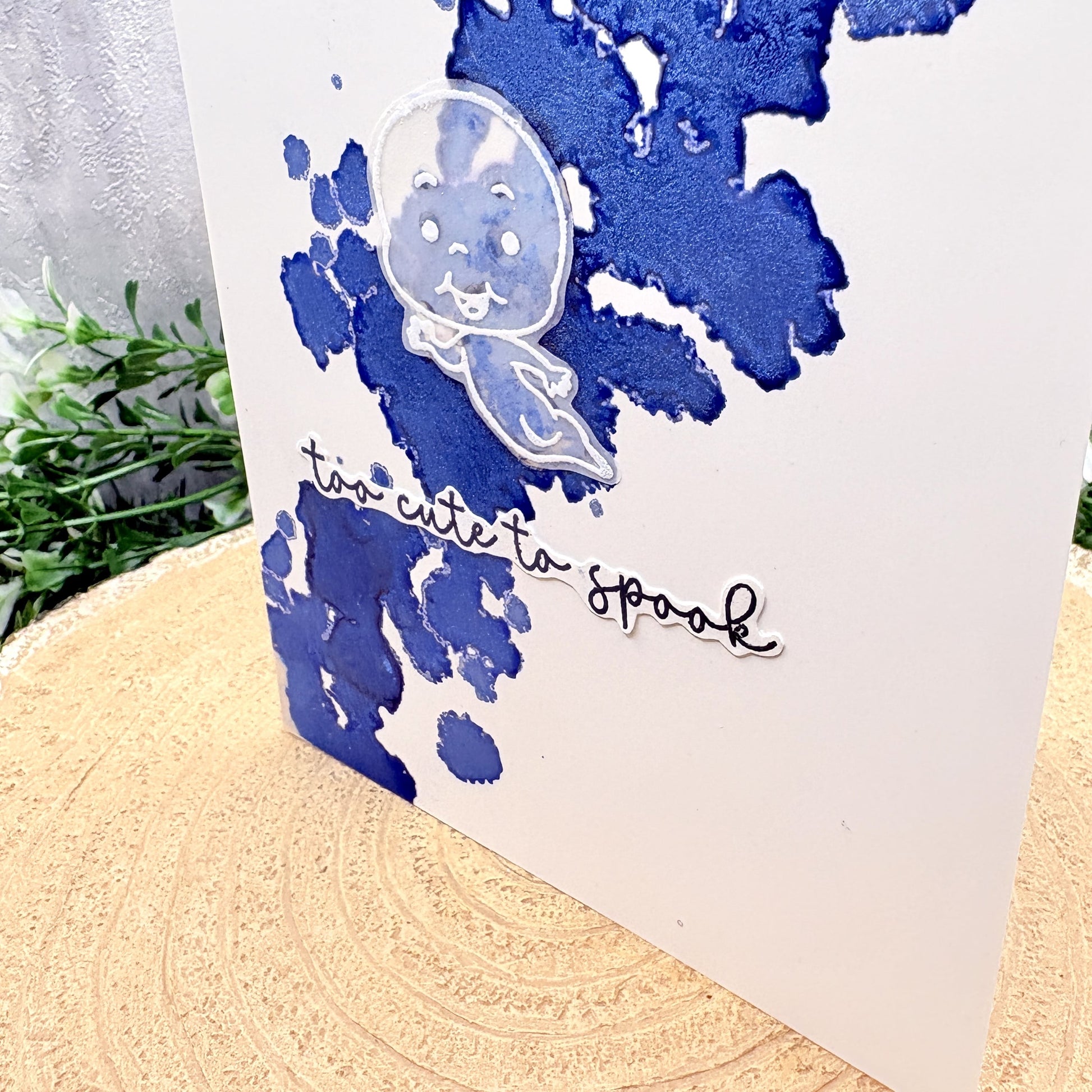 Friendly Ghost Too Cute To Spook Handmade Halloween Card-2