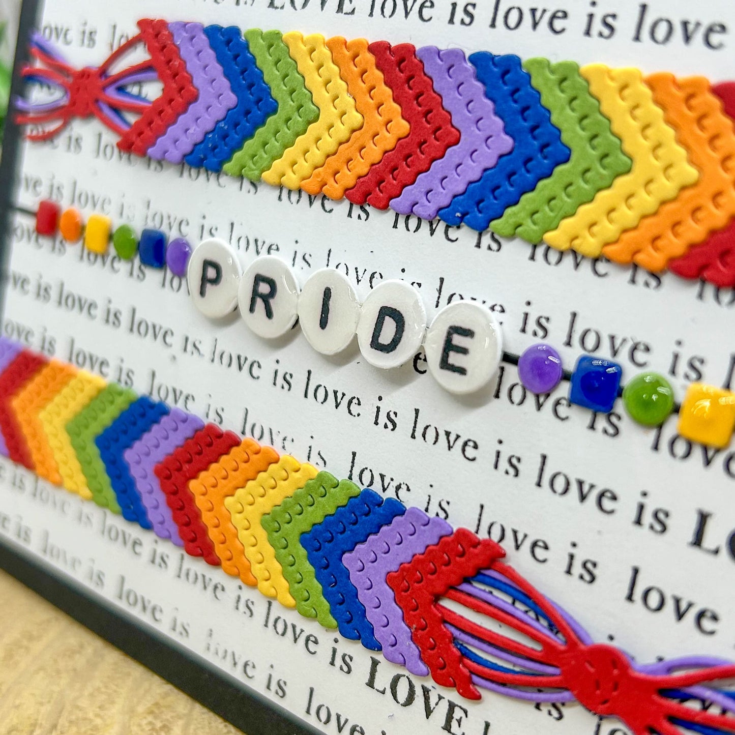 Friendship Bracelet PRIDE LGBT Themed Handmade Card-2