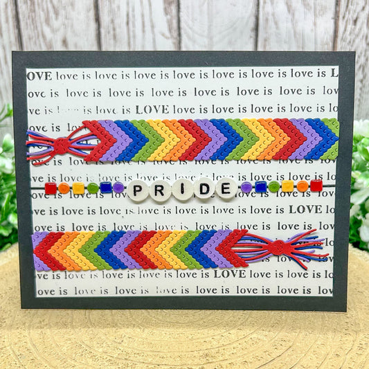 Friendship Bracelet PRIDE LGBT Themed Handmade Card