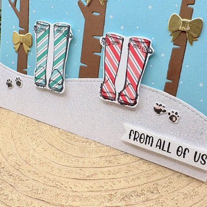 From All Of Us Colourful Wellies Handmade Christmas Card-2
