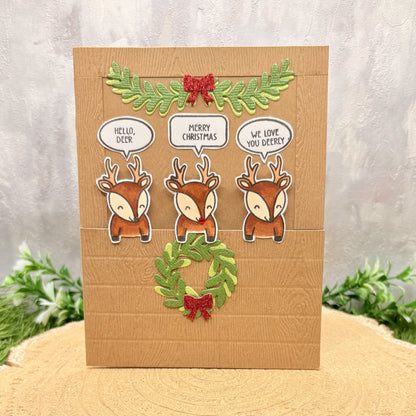 Funny Reindeer Quotes Handmade Christmas Card
