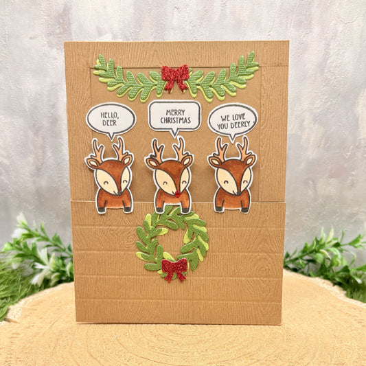 Funny Reindeer Quotes Handmade Christmas Card