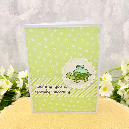 Funny Tortoise Speedy Recovery Get Well Soon Card-1