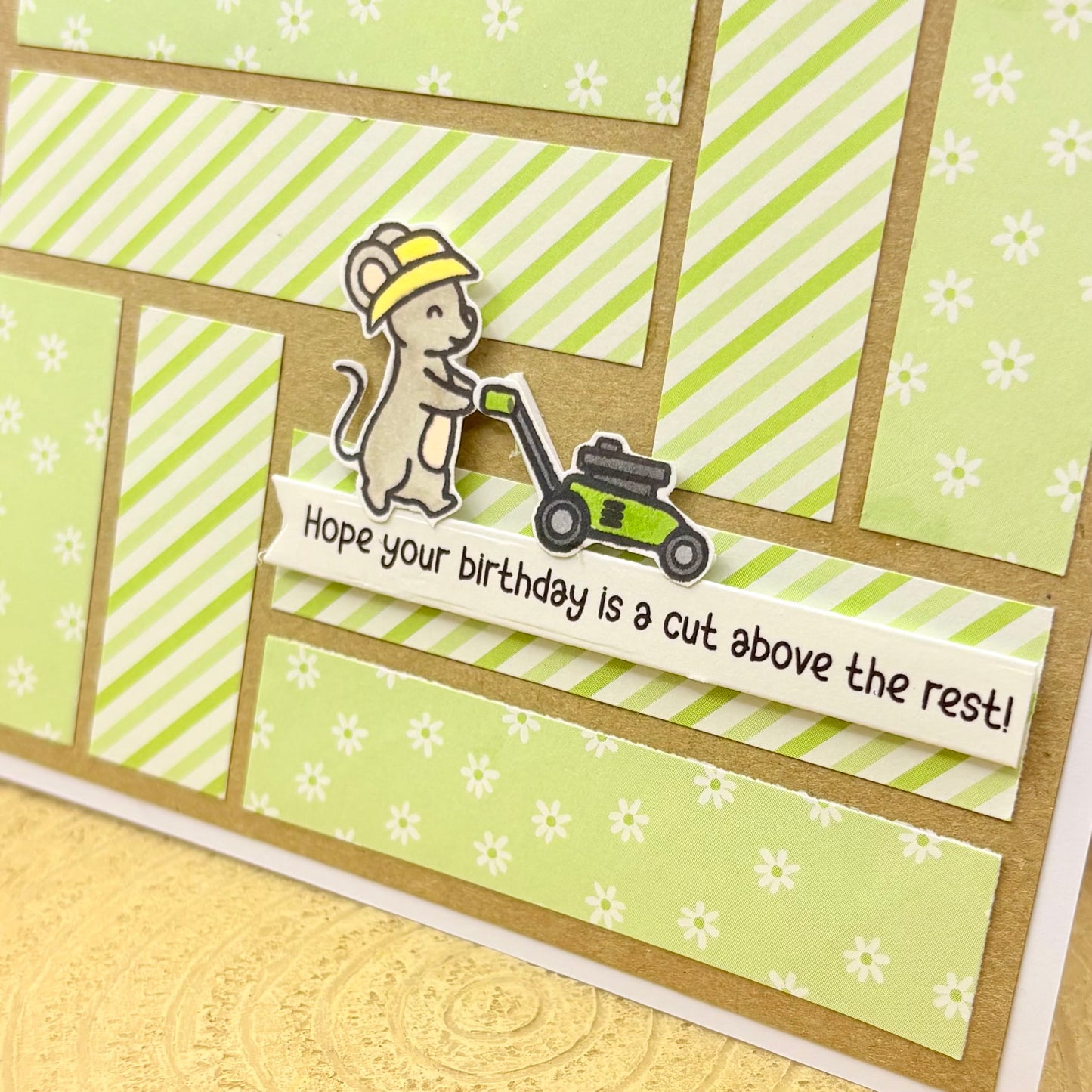 Gardening Mouse Pun Handmade Birthday Card-2