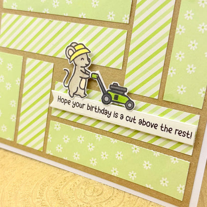 Gardening Mouse Pun Handmade Birthday Card-2