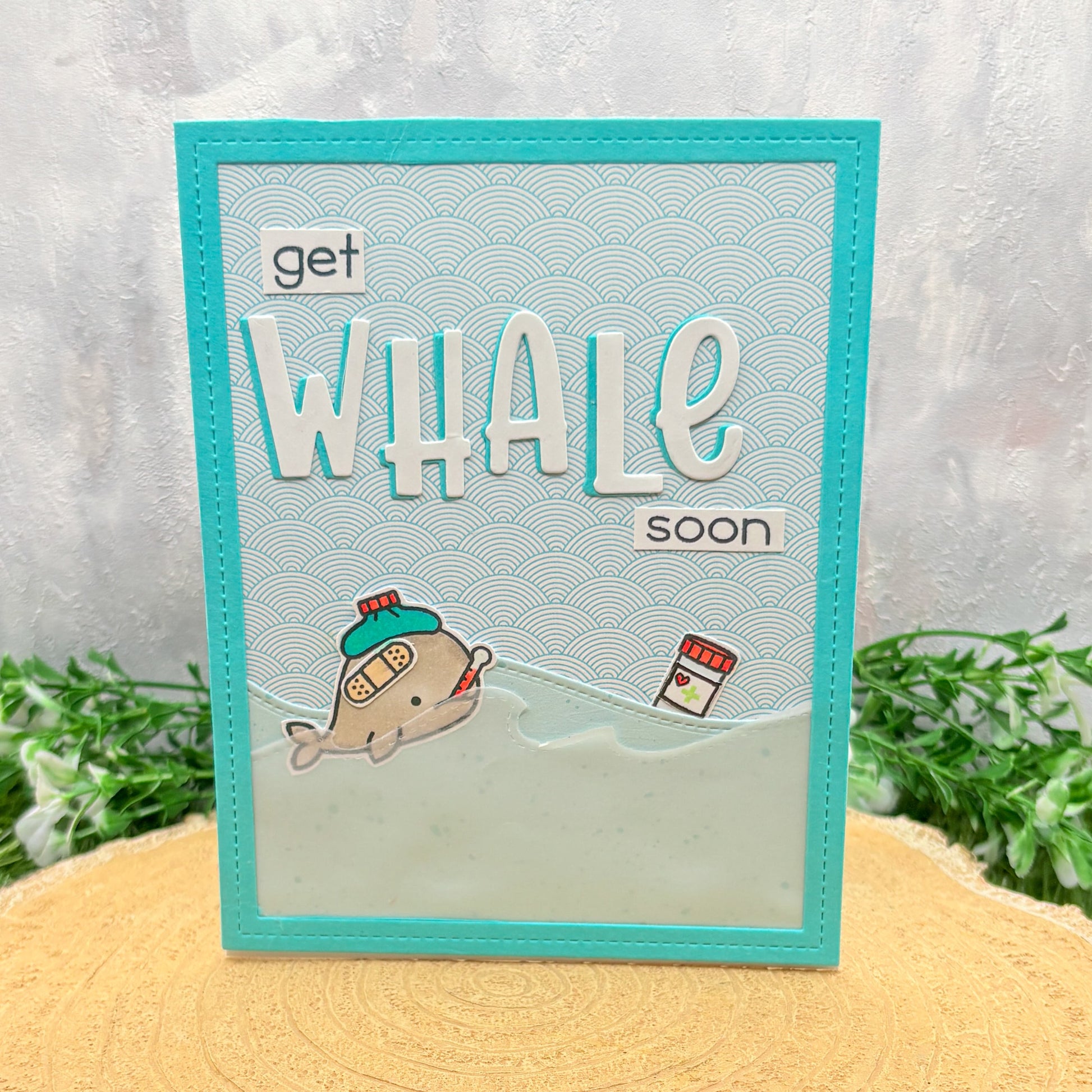 Get Whale Soon Handmade Get Well Card