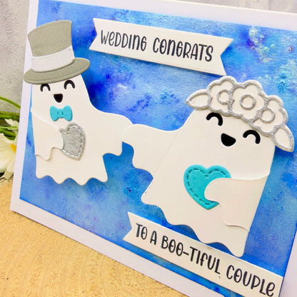 Ghost Couple Handmade Wedding Day Card-2