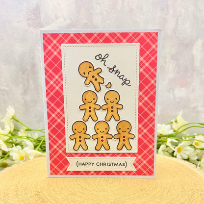 Gingerbread Men Tree Handmade Christmas Card