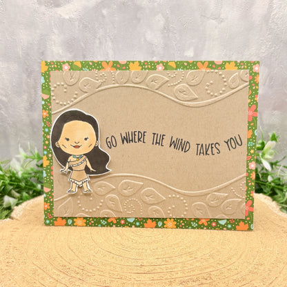 Go Where The Wind Takes You Handmade Character Card