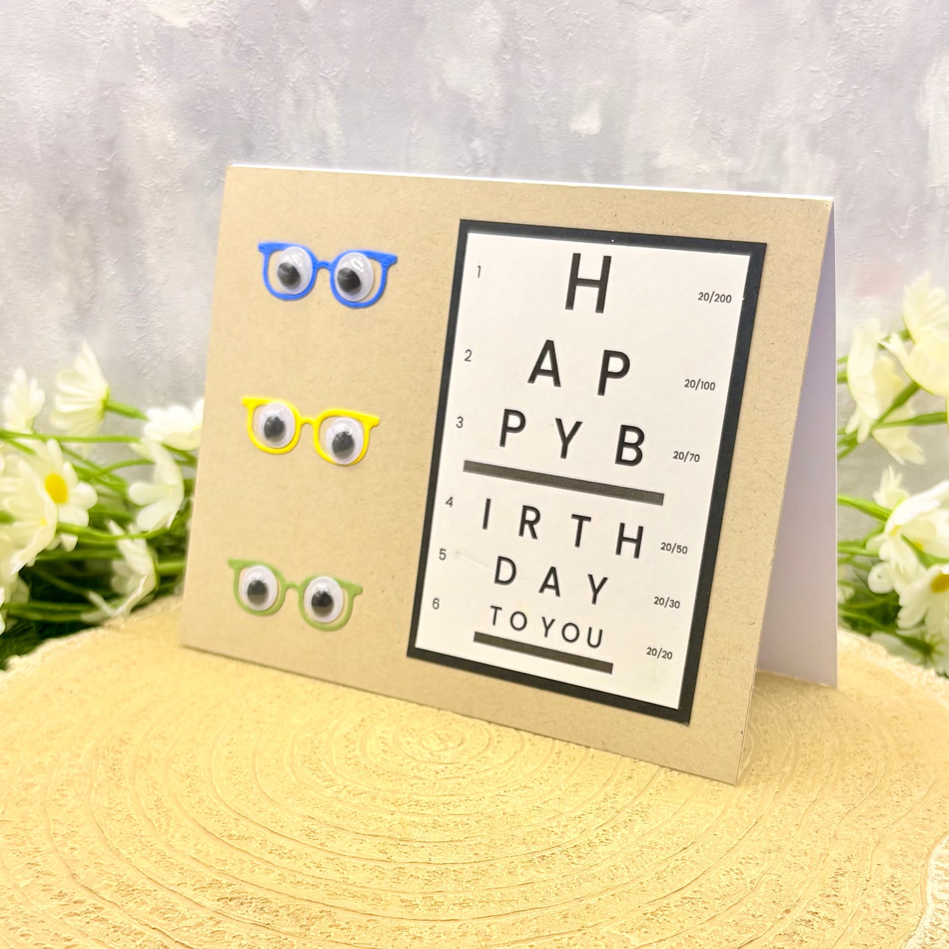 Googly Eyes Test Handmade Birthday Card-1