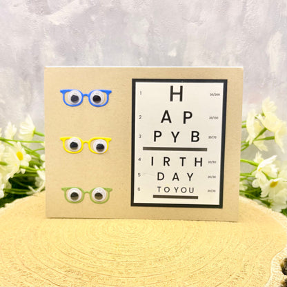 Googly Eyes Test Handmade Birthday Card