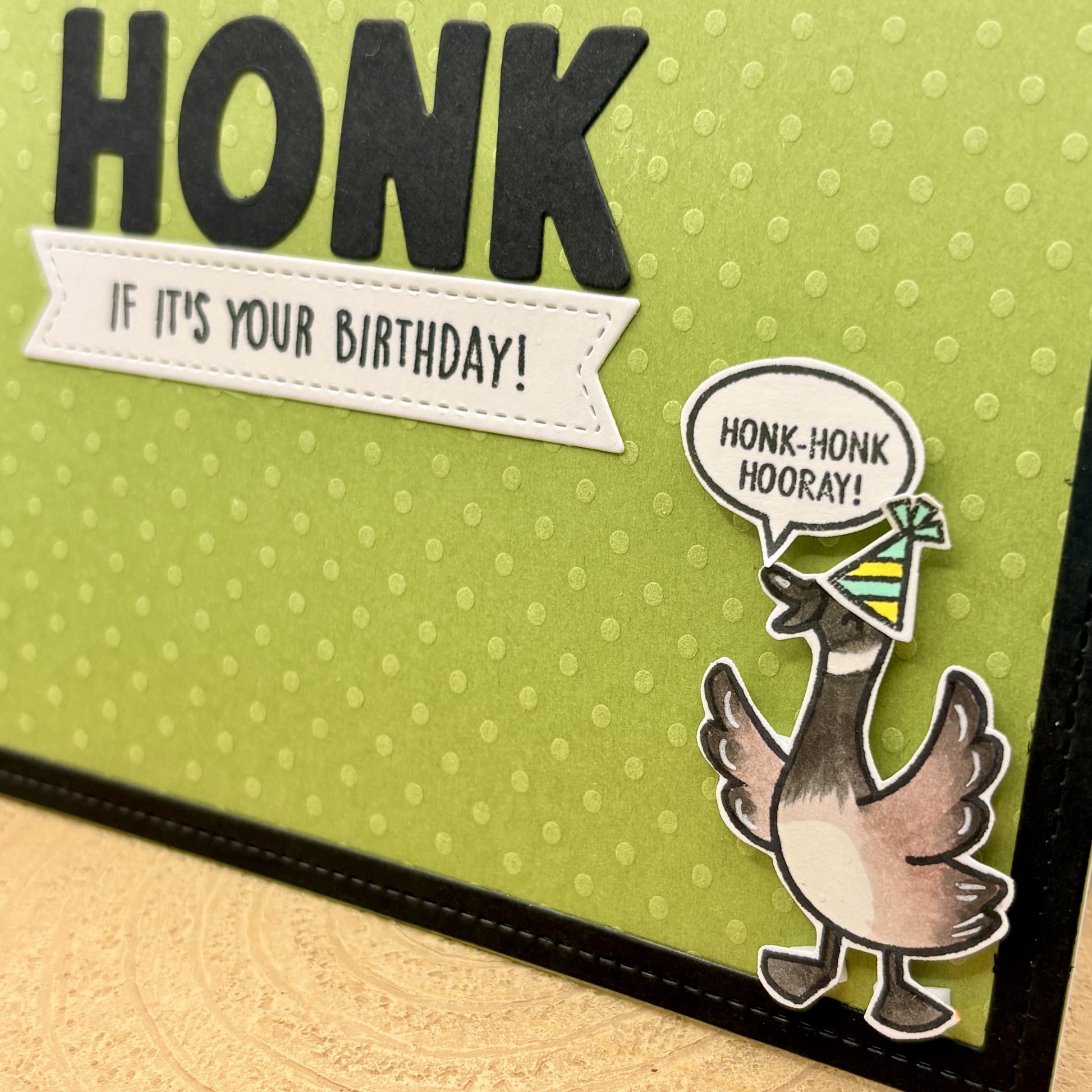 Goose Honk Honk Hooray Handmade Birthday Card-2
