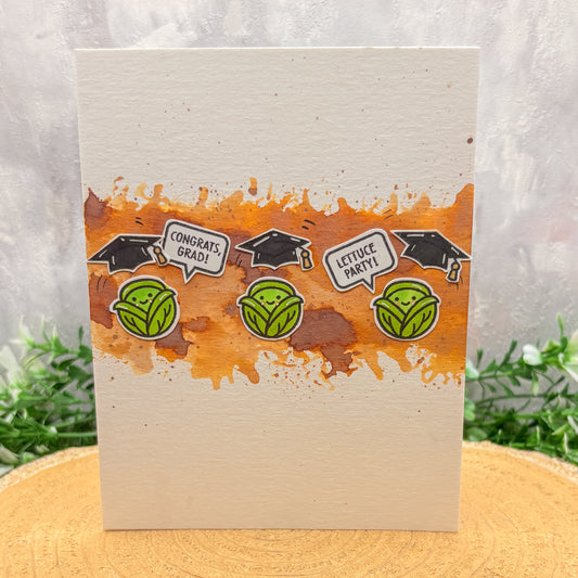 Graduation Celebrating Lettuce Puns Handmade Card