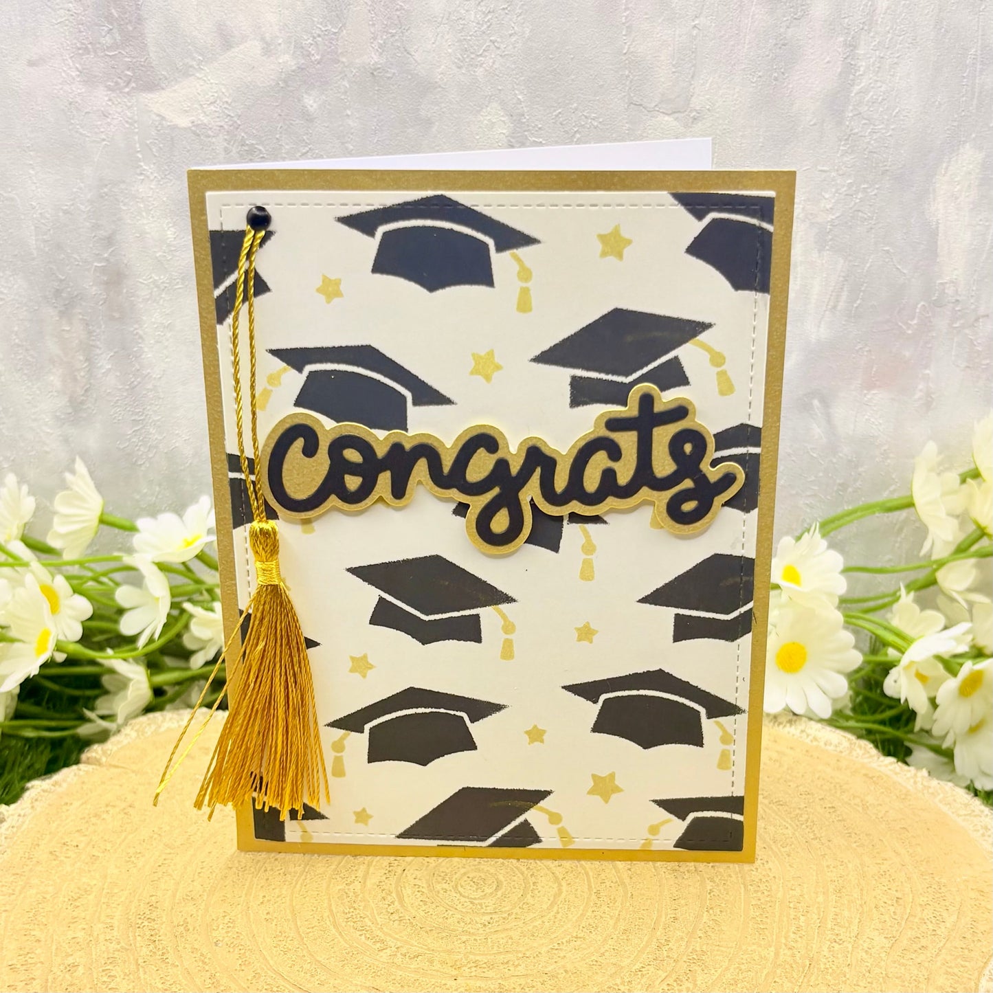 Graduation Hats Congrats Handmade Graduation Card