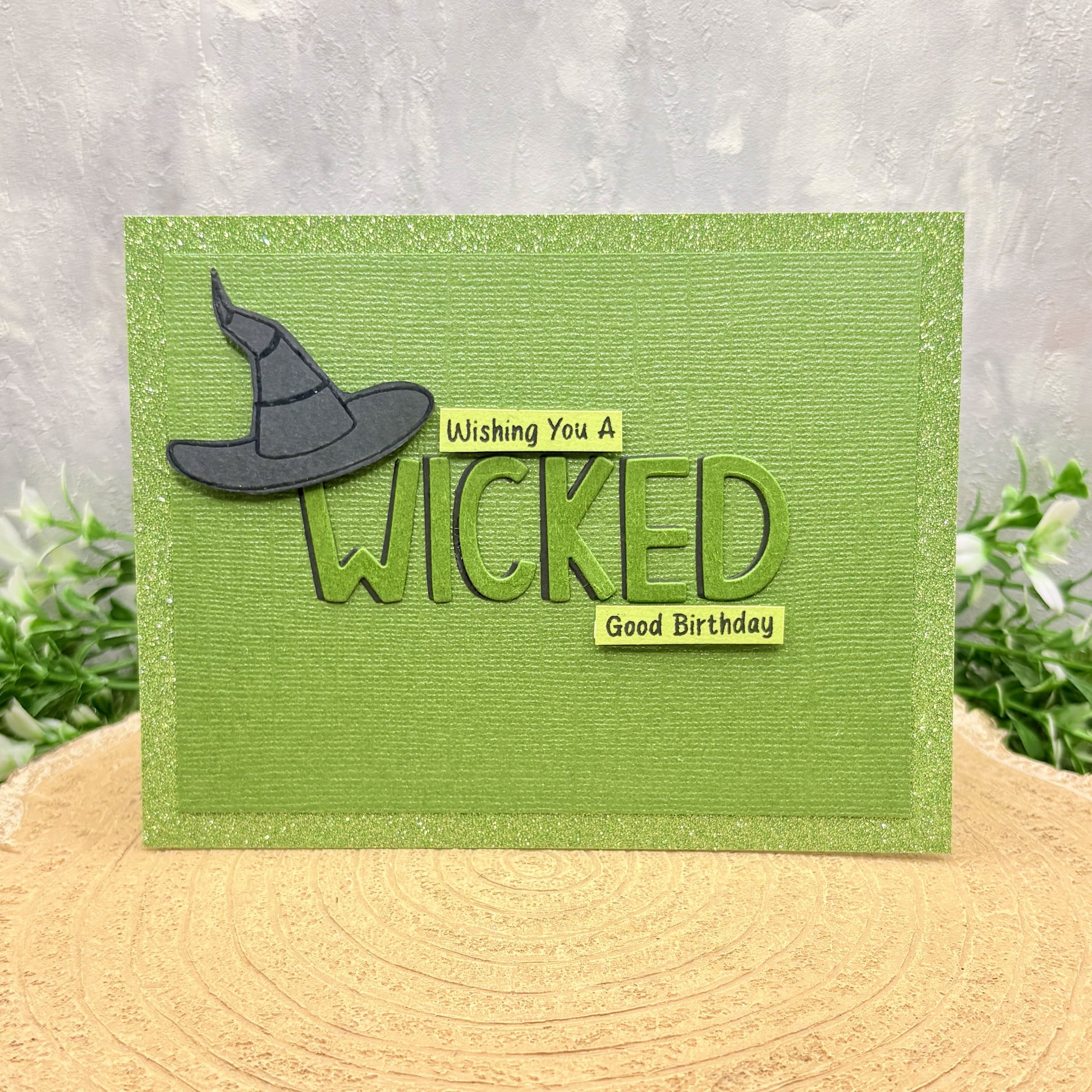 Green Have a Wicked Birthday Handmade Character Card