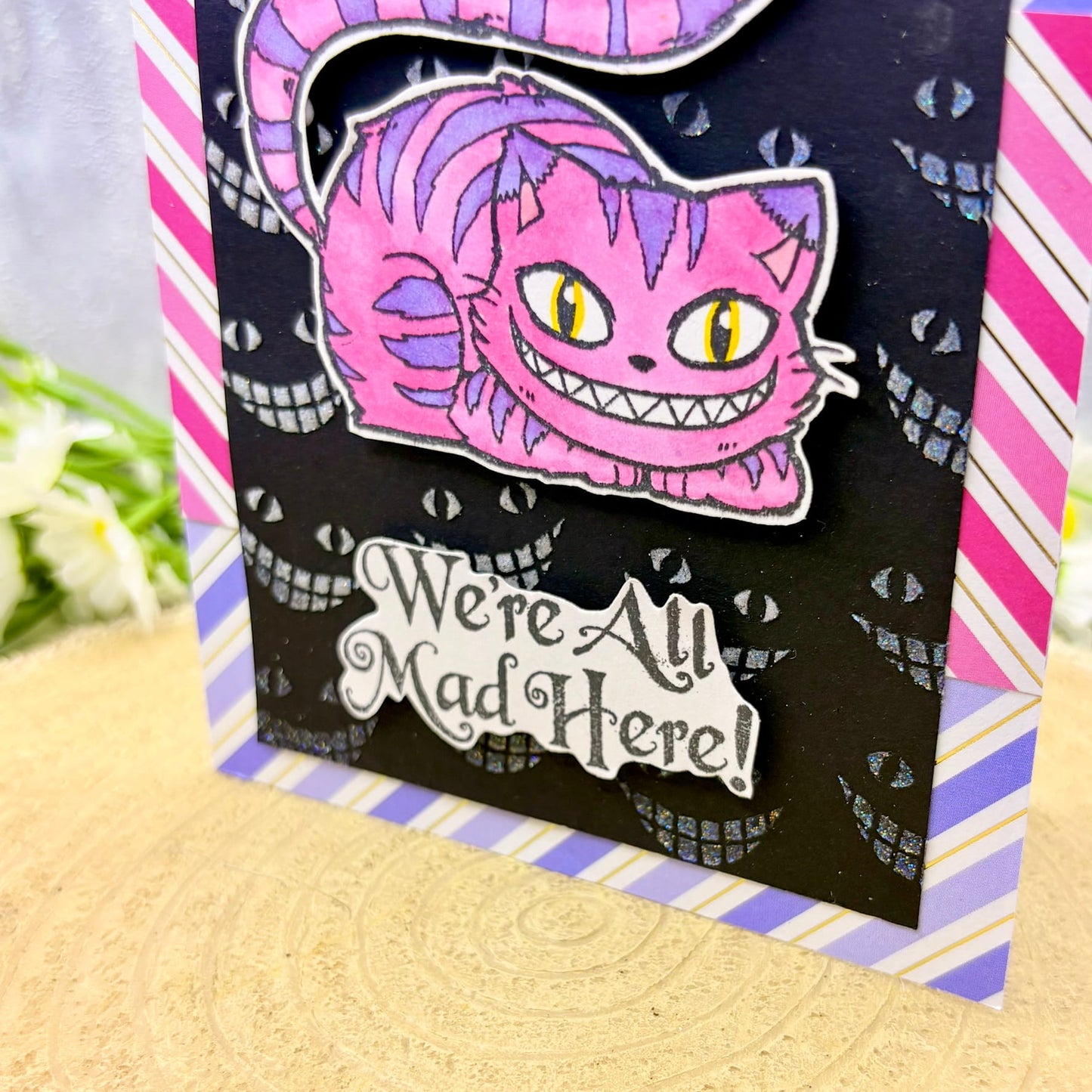 Grinning Cat We're All Made Here Handmade Character Card-2