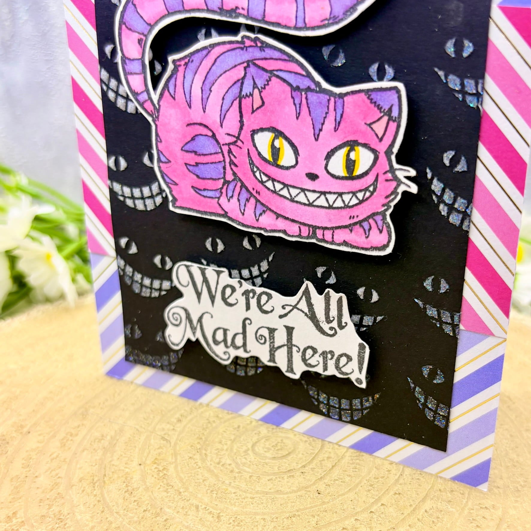 Grinning Cat We're All Made Here Handmade Character Card-2