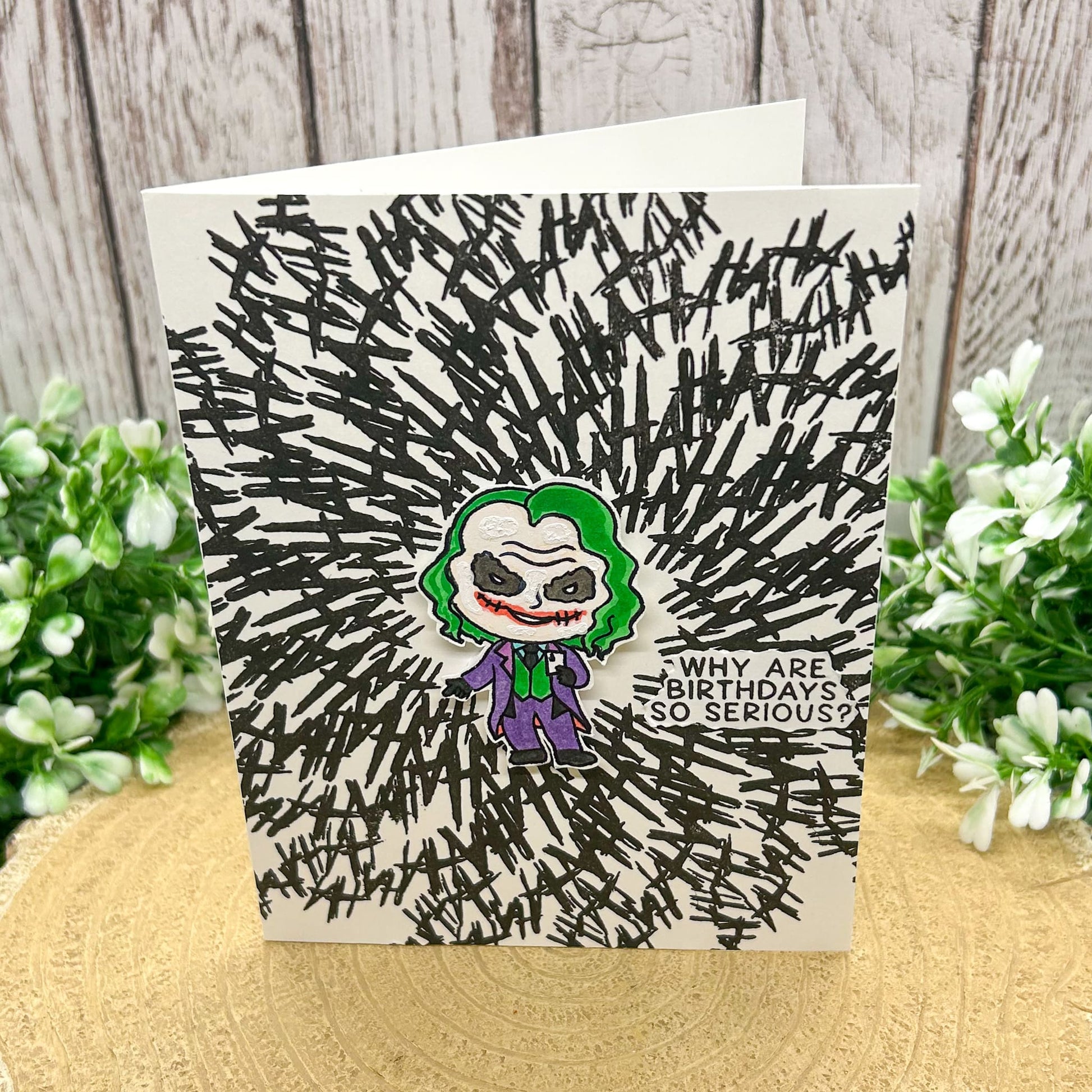HAHA Joker Character Themed Handmade Birthday Card-1