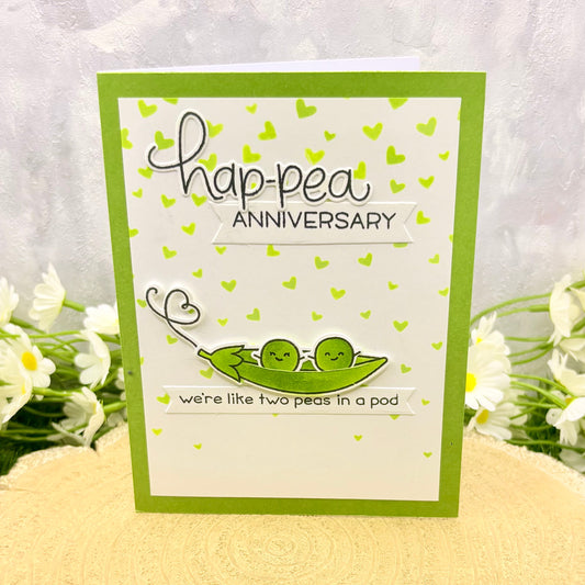 Hap-pea Anniversary Peas In A Pod Handmade Card-1