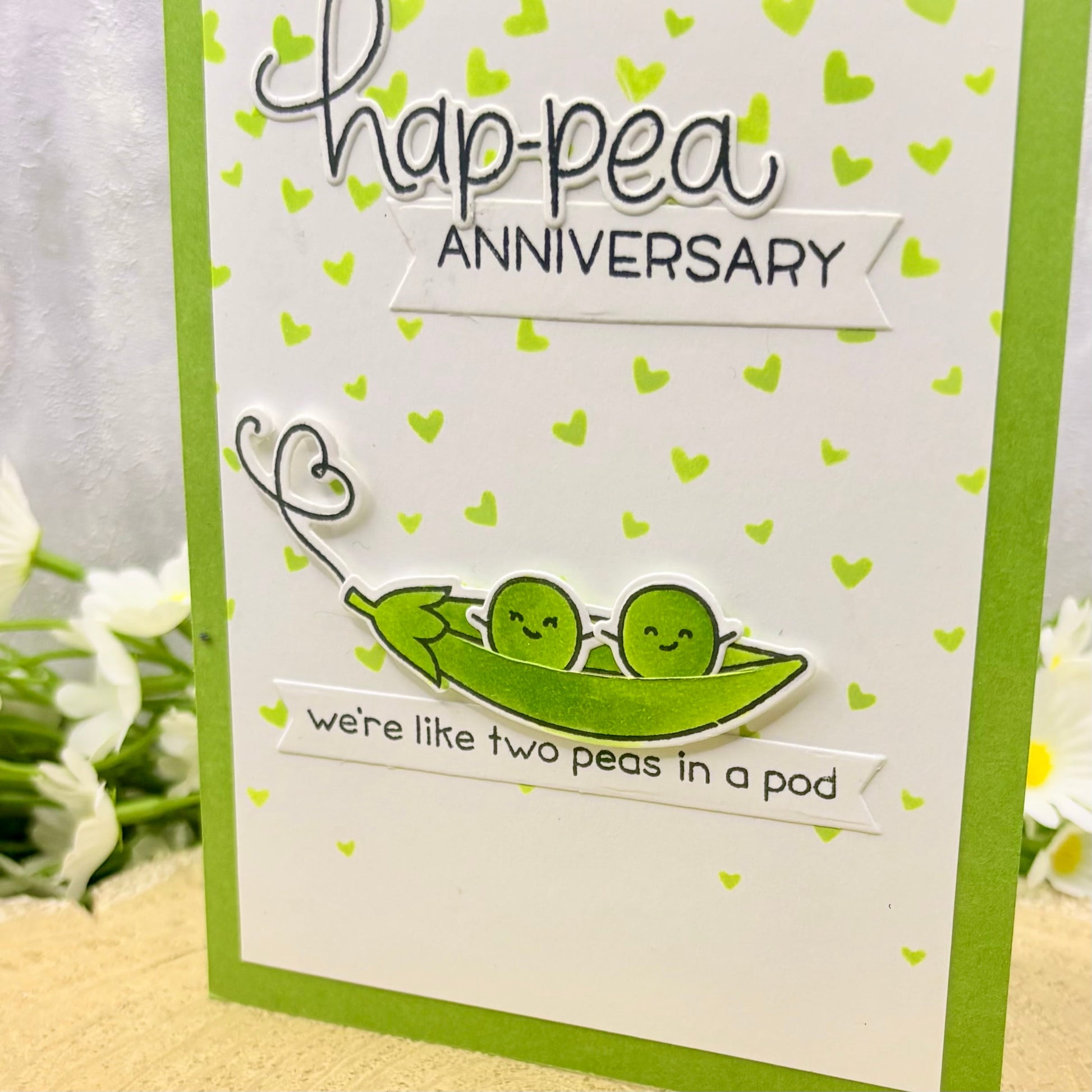 Hap-pea Anniversary Peas In A Pod Handmade Card-2