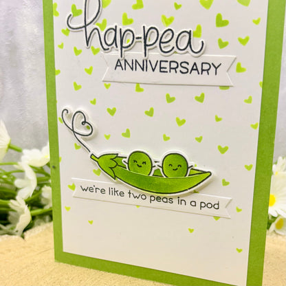 Hap-pea Anniversary Peas In A Pod Handmade Card-2