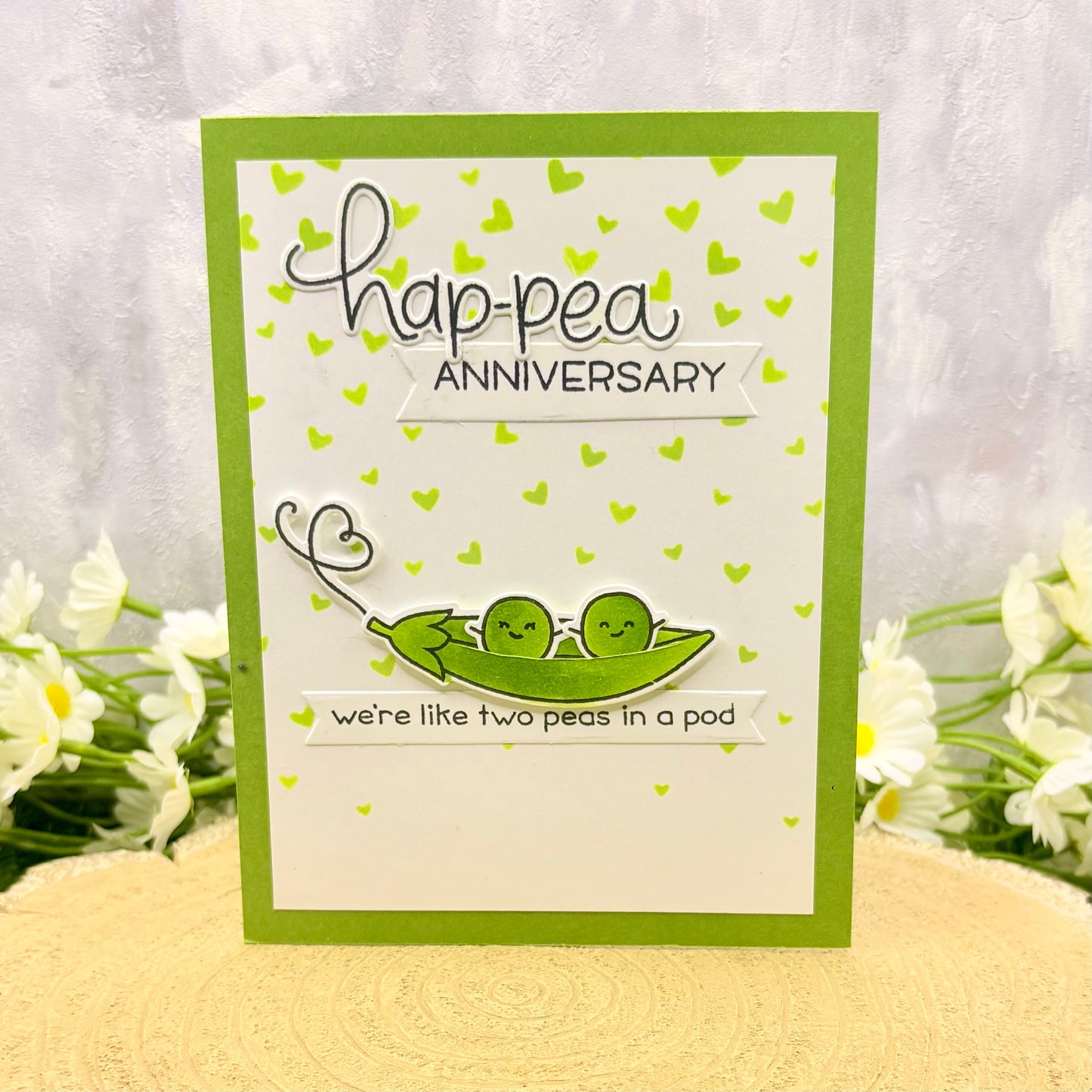 Hap-pea Anniversary Peas In A Pod Handmade Card