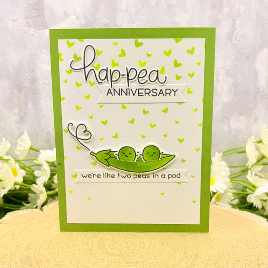 Hap-pea Anniversary Peas In A Pod Handmade Card
