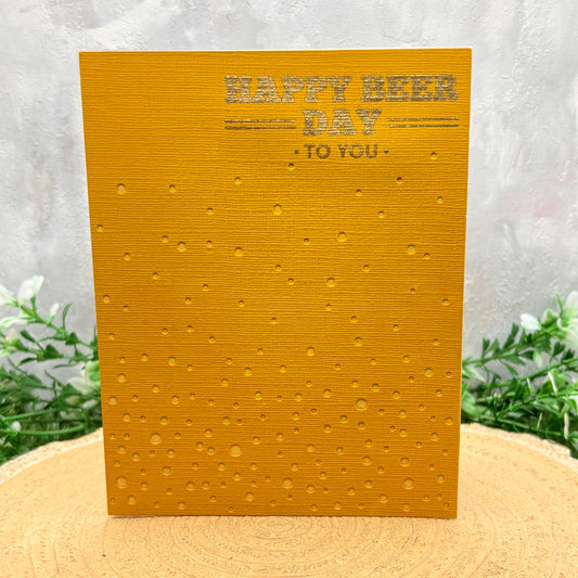 Happy Beer Day Handmade Birthday Card