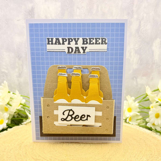 Happy Beer Day Handmade Birthday Card