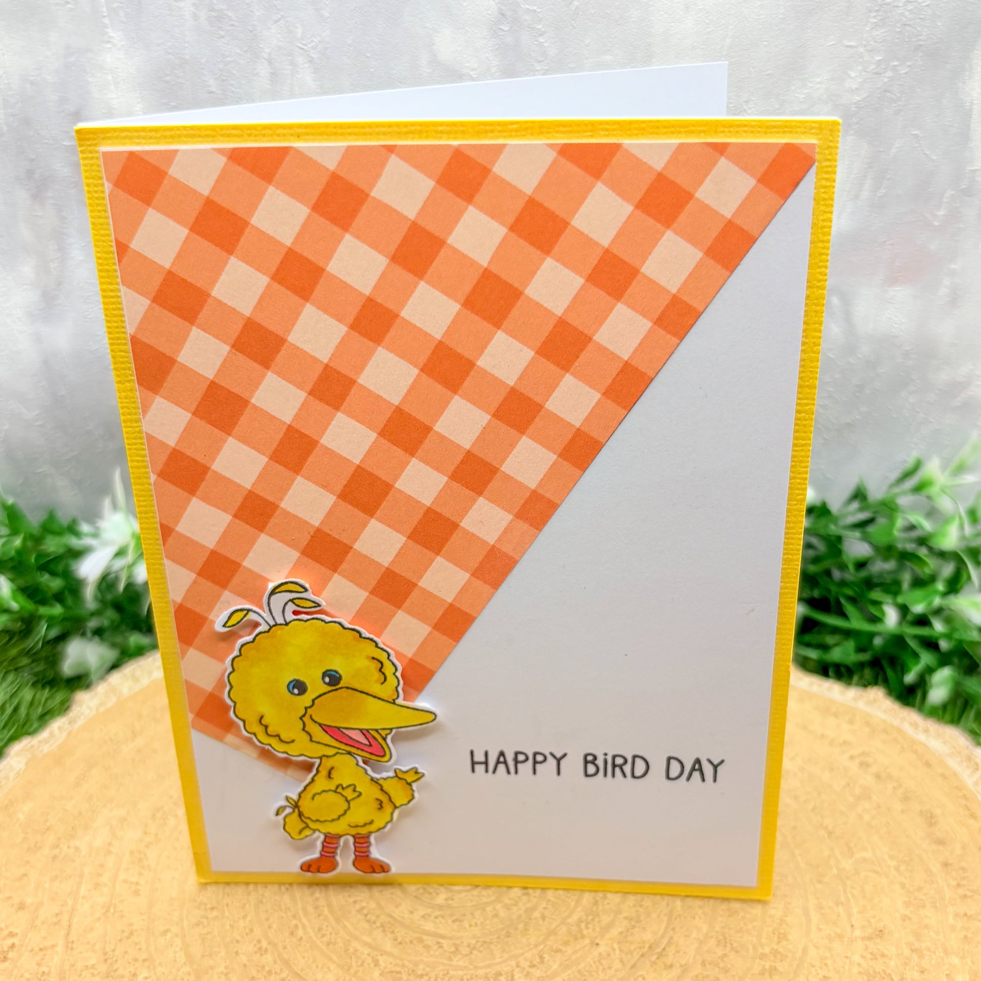 Happy Bird Day Handmade Character Birthday Card-2