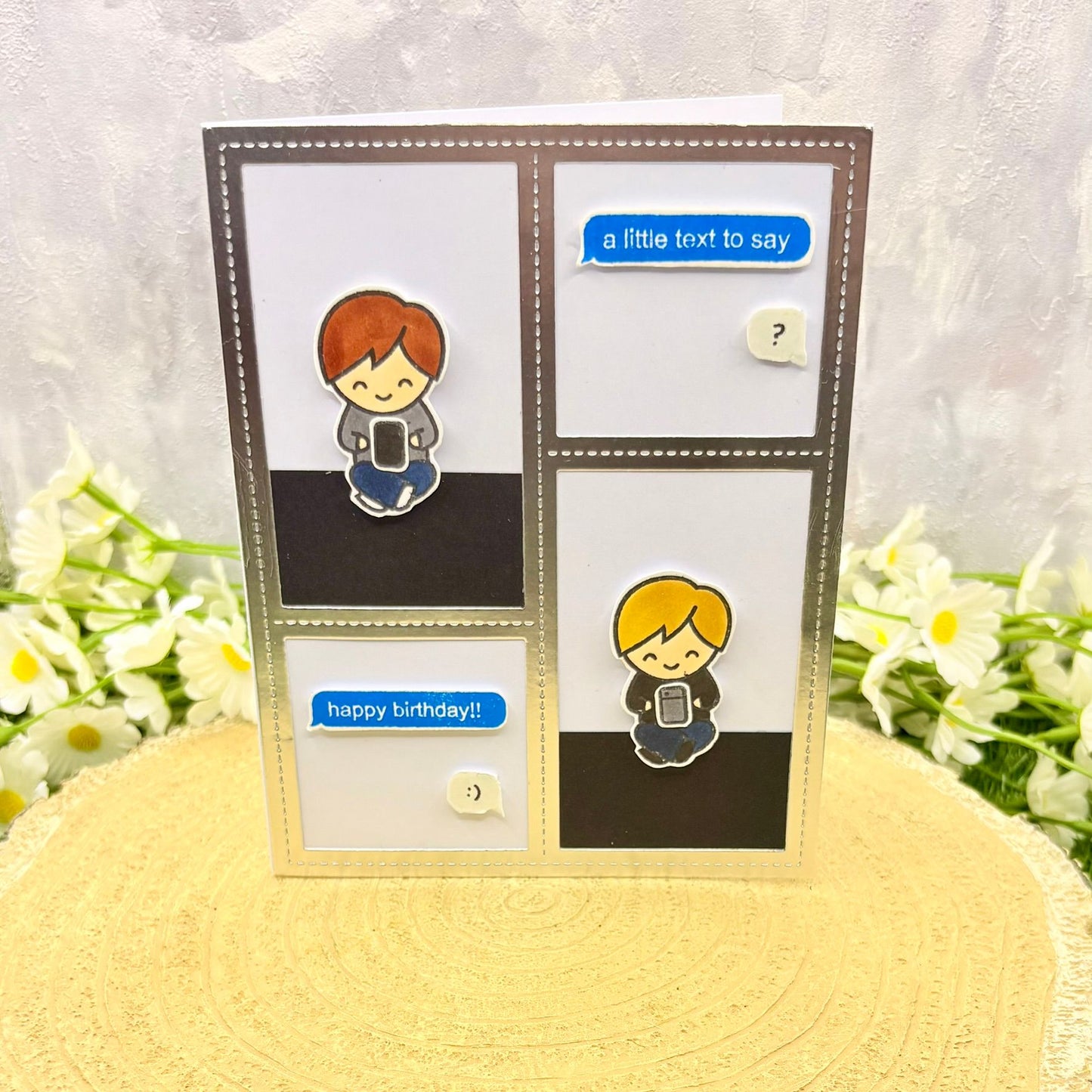 Happy Birthday Text Message Handmade Birthday Card-1