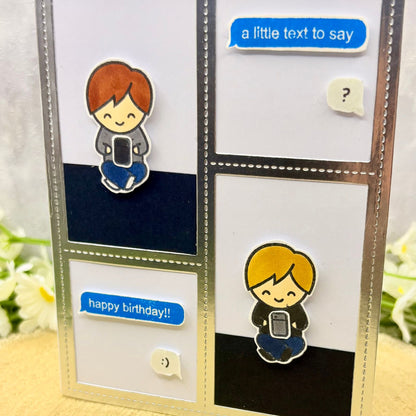 Happy Birthday Text Message Handmade Birthday Card-2