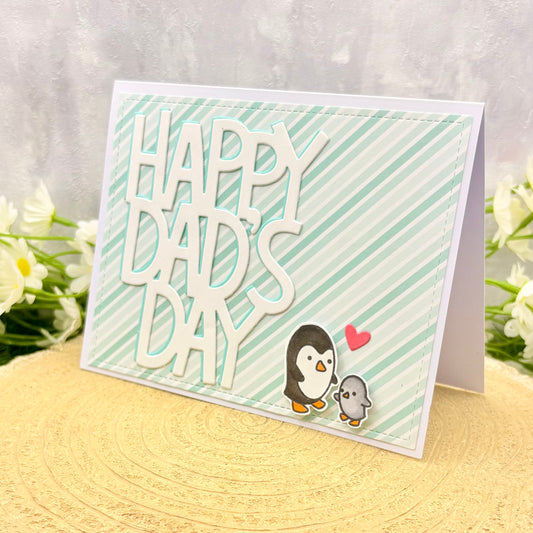 Happy Dad's Day Penguin Handmade Father's Day Card-1