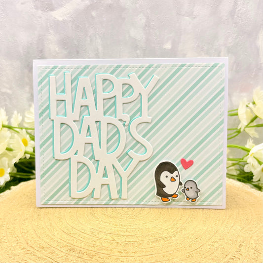 Happy Dad's Day Penguin Handmade Father's Day Card