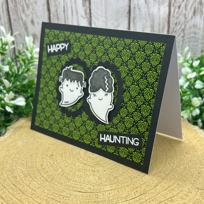 Happy Haunting Ghost Couple Funny Handmade Halloween Card-1