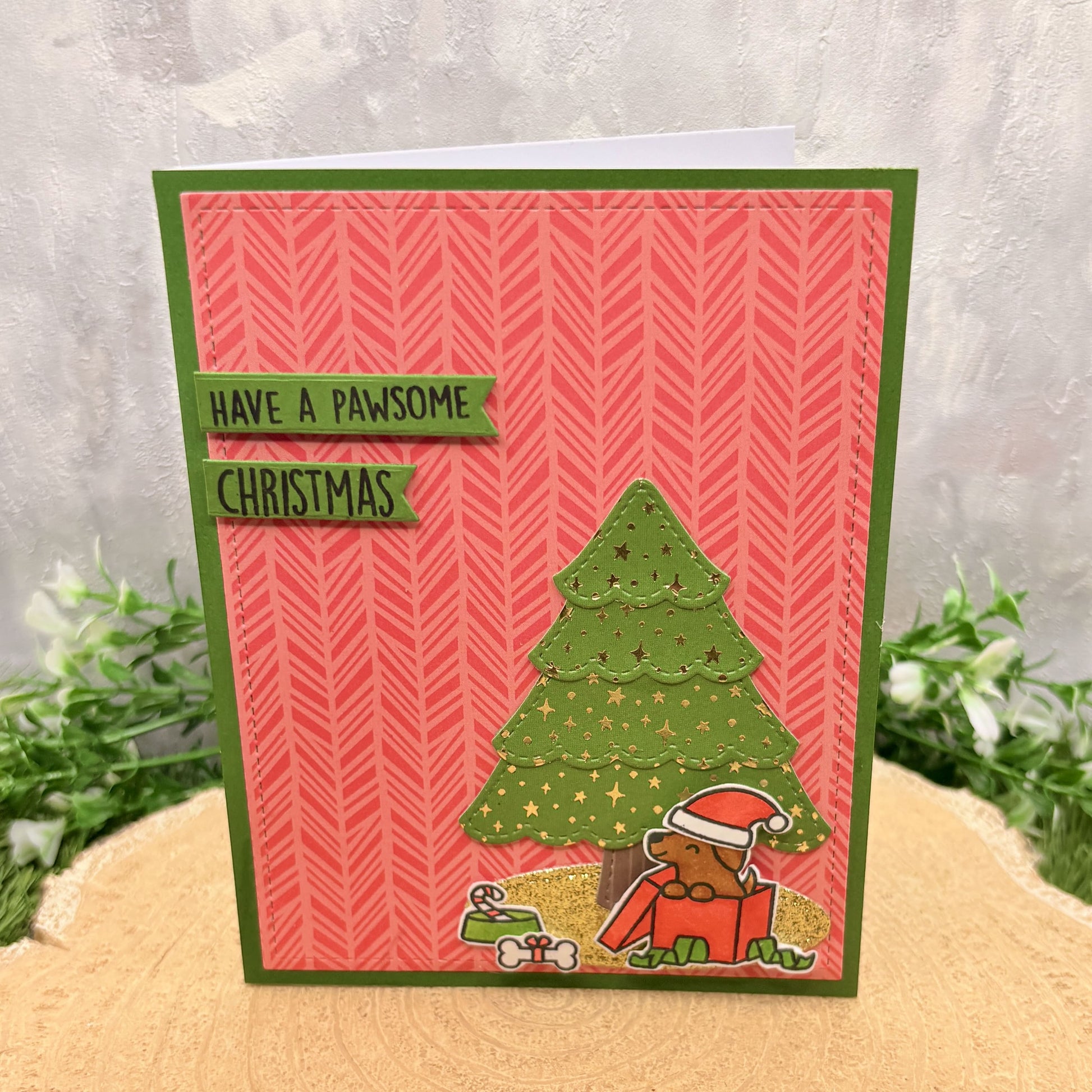 Have A Pawsome Christmas Handmade Card-1