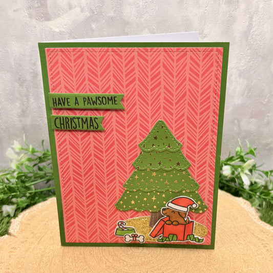 Have A Pawsome Christmas Handmade Card-1