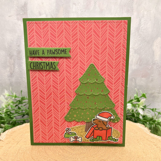 Have A Pawsome Christmas Handmade Card