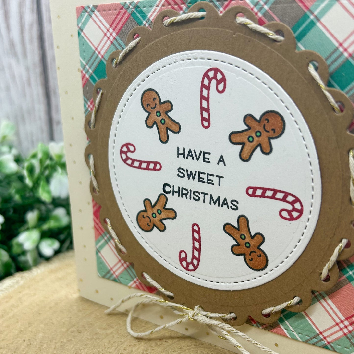Have A Sweet Christmas Gingerbread Men Handmade Christmas Card